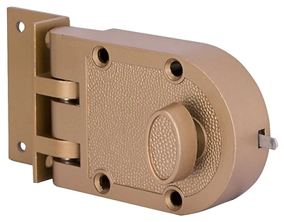 Powerzone Jimmy-Proof Door Lock, 5-Pin, Keyed Different, Brass