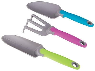 Gt700abc Garden Tool Set, 3-piece Hand Trowel, Transplanter, Cultivator