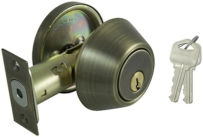 Single Cylinder 6-way Antibrass Deadbolt, Model Db81v-ps, 2-3/8 - 2-3/4 In Backset