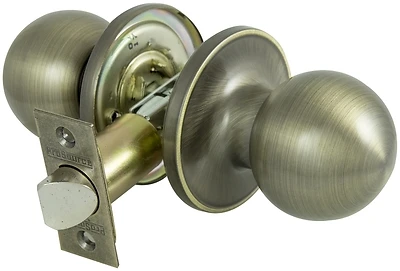 T3830v-ps Antique Brass Knob Passage Door Handle With Adjustable Latch