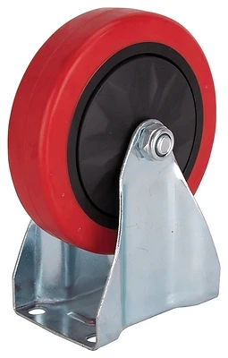 5 Inch Rigid Plate Polyurethane Caster With Steel Housing - Model Jc-382-g