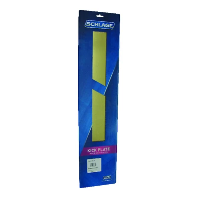 8 In. H X 34 In. L Bright Brass Aluminum Kickplate