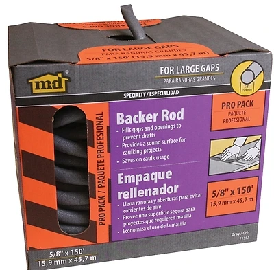 Gray Foam Caulk Backer Rod 150 Ft L X 5/8 In For Doors And Windows