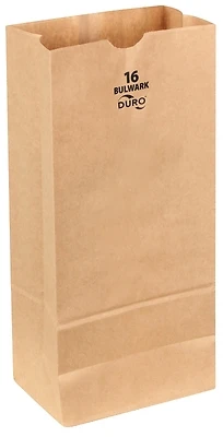 Duro Bag 71016 Heavy-duty Sos Bag, Virgin Paper, Kraft, 16 Lbs, Pack Of 400