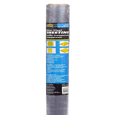 M-D 04770 Clear Vinyl Sheeting, 4 Mil, 48 In. x 25 Ft.