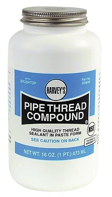 029048 Pipe Thread Compound 16 Ounce Non-drip Paste For Water, Steam, Air