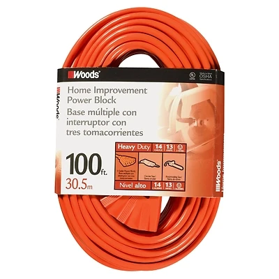 14/3 Sjtw 300 V 100 Ft. L Multi-outlet Power Cord