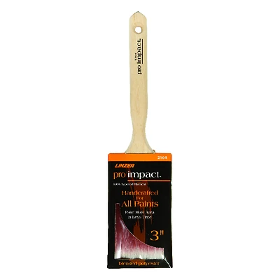 Pro Impact 3 In. Flat Paint Brush With Polyester Blend Bristles