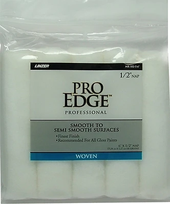 Pro Edge 6 In. W X 1/2 In. Mini Paint Roller Cover 5 Pk - Shed Resistant