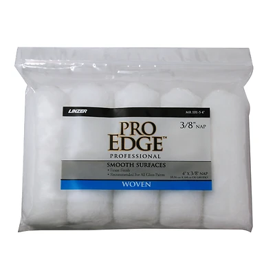 Pro Edge 4 In. W X 3/8 In. Mini Paint Roller Cover 5 Pk - Shed Resistant