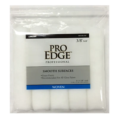 Pro Edge 6 In. W X 3/8 In. Mini Paint Roller Cover 5 Pk - Shed Resistant