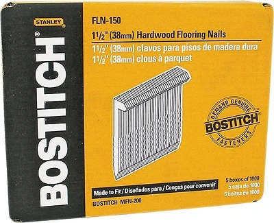 Bostitch FLN150 Flooring Cleat Nails, 1-1/2 In., 16 Ga., 1,000 Pk