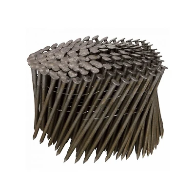 3-1/4 In. 11 Ga. Angled Coil Galvanized Nails 15 Deg Screw Shank 2,700 Pk