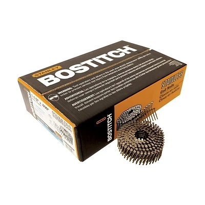 Bostitch C4R90BDSS Siding Nails, 1-1/2 In. 11 Ga. Stainless Steel, 3,600 Ct.