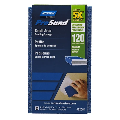 Prosand 4.5 In. L X 2.69 In. W X 1 In. 120 Grit Medium Sanding Sponge