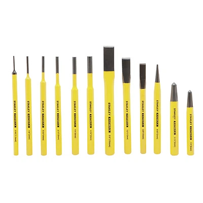 Stanley FatMax FMHT16573 12-Piece Punch and Chisel Set, Forged Steel