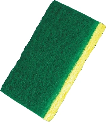369-48 Double Sided Scouring Pad, 4-1/2 In L X 2-7/8 In W, Green/yellow