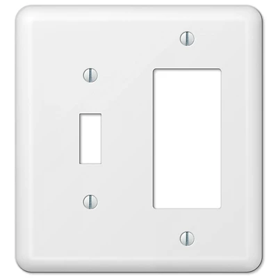 Devon White 2 Gang Stamped Steel Decorator/toggle Wall Plate 1 Pk, Model 935trw