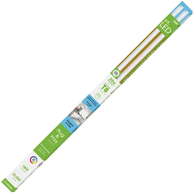 T8 Daylight 48 In. Bi-pin Linear Led Bulb 32 Watt Equivalence 2 Pk