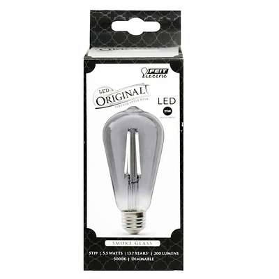 Feit Electric ST19/SMK/VG/LED LED Bulb, Smoke Daylight, 25W Equivalent, 5.5W