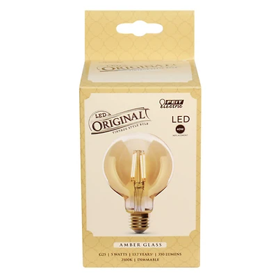 G25 E26 Led Bulb Amber 40w Equivalence 5w 350 Lumens 1 Pk