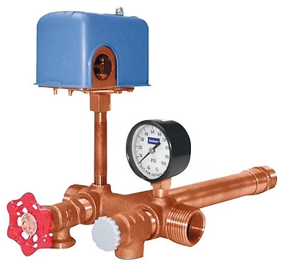 709sbtp Tank Tee Package With Pressure Gauge, Boiler Drain, And Relief Valve