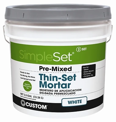 Custom Building Products STTSW3 Thin-Set Mortar, White, 3.5 Gal Pail