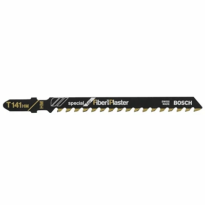 Jig Saw Blade, Carbide Edge for Fiberglass/Plaster, T Shank, 6-TPI, 4 In.