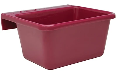 Fortiflex 1306613 Small Over The Fence Pet Feeder, 5 Quart Capacity, Burgundy