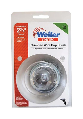 Vortec 2-3/4 In. Fine Steel Crimped Wire Cup Brush 4500 Rpm Model 36420