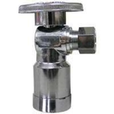 Pp2622polfbg Quick Connect Angle Stop Valve, 1/4 Turn, 0.25 In.