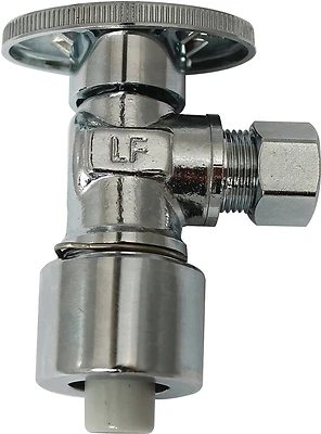 Plumb Pak PP2622POLF Angle Stop Valve, 5/8 x 3/8 In. Compression, Brass