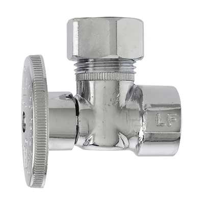 Plumb Pak PP51-1PCLF Shut-Off Valve, 1/2 In. FIP x Compression, Brass