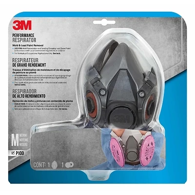 3M 6297PA1-A Mold and Lead Paint Removal Respirator, Medium