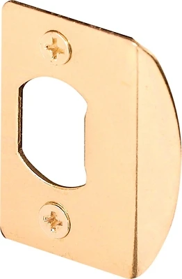 2.25 In. H X 1.43 In. L Brass-plated Steel Latch Strike Plate, 20 Pk