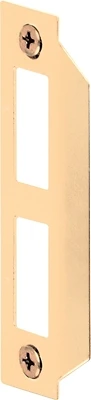 E 2435 Brass-plated Gold Steel Door Strike 1 Pk, 3-21/32 In. Length