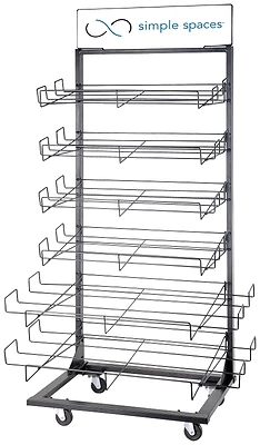 Rk-a01 6-tier Metal Door Mat Display Stand, 220 Lb Capacity
