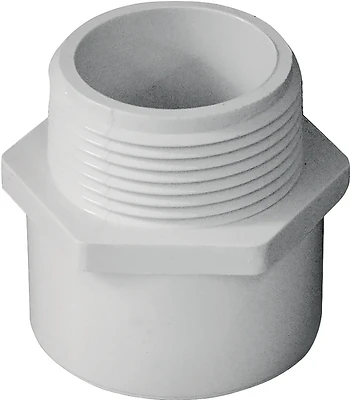 1-1/4-in Dia Pvc Sch 40 Male Adapter, Model 436012rmc, White