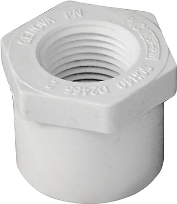 1-in X 1/2-in Pvc Sch 40 Bushing, Model 438130rmc, White