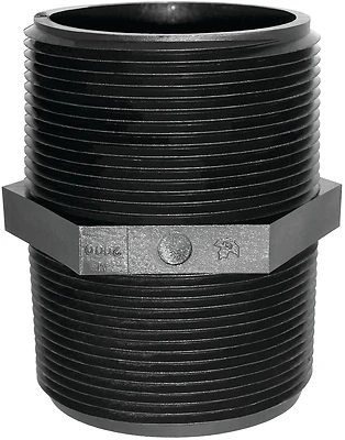 Green Leaf M3400P Pipe Nipple, 3/4 In, MNPT, Black, Pack of 5