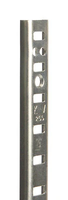 Silver Steel Pilaster 23 Gauge 96 In. Length 500 Lb Capacity
