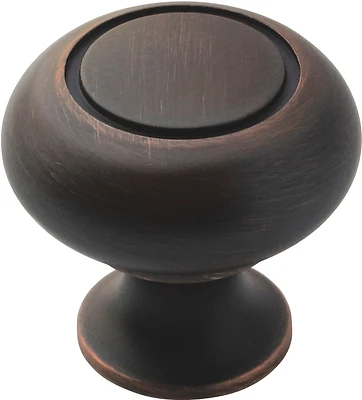 Allison Round Cabinet Knob 1-1/4 In. Dia Oil Rubbed Bronze 10 Pk