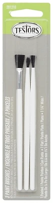 Testors 281210 Economy Brush Assortment, 3/CD, Plastic Handle