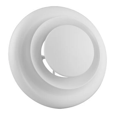 Vt0110 Round Air Diffuser, 4-5 Inch Duct Opening, Plastic, White