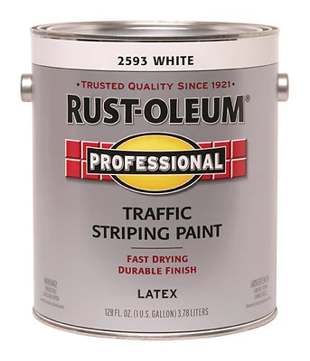 Rust-Oleum 2593402 Professional White Traffic Striping Paint, 1 Gal