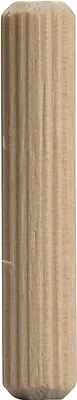 876f Dp-10 Hardwood Fluted Dowel Pin, 3/8 In Dia X 2 In L, 10 Pk