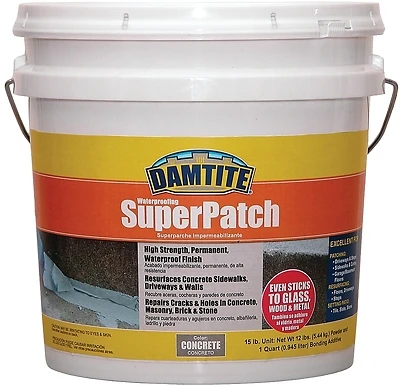 Damtite 04152 Superpatch Waterproofing Concrete Patch, 15 Lb Pail