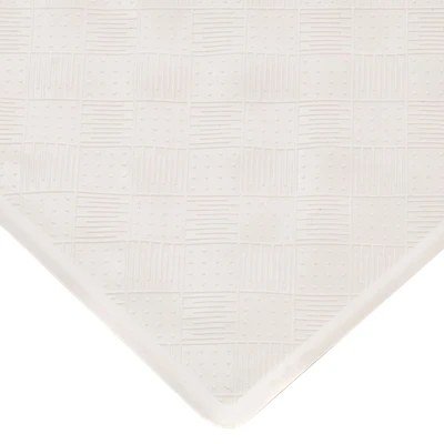 Kenney KN61280 Non-Slip Rubber Bath Mat, 15.5 x 27.5 In., Off-White