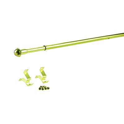 Brass Curtain Rod 28 In. To 48 In. Adjustable Length 7/16 In. Diameter