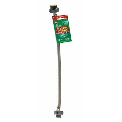 Fluidmaster B1F30CS Stainless Steel Supply Line, 3/8 In. x 1/2 In., 30 In.
